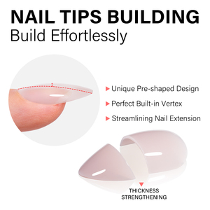 <span class=keywords><strong>Aillsa</strong></span> OEM - Caja de 5 colores de puntas de uñas de gel suave de cobertura completa, color nude rosa sólido, uñas postizas cortas almendradas para dedos, venta al por mayor - Product Image 2