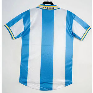 Maillot de football rétro Lazio domicile 1999/00 imprimé, col rond, manches courtes, polyester/nylon, séchage rapide, uniforme européen - Product Image 2