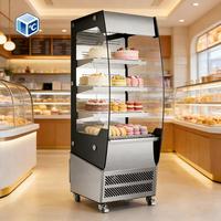 Vitrine réfrigérée pour gâteaux avec porte vitrée 180L 220L 360L en acier inoxydable, réfrigérateur commercial pour pâtisserie