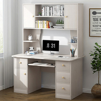 Bureau d'ordinateur moderne Table d'étude de maison bureau en forme de l avec armoire