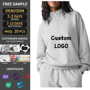 <span class=keywords><strong>Felpa</strong></span> con <span class=keywords><strong>Cappuccio</strong></span> Personalizzata di Alta Qualità in Puro Cotone Grigio, con <span class=keywords><strong>Zip</strong></span> a un Quarto e Ricamo, per <span class=keywords><strong>Uomo</strong></span> e Donna - Product Image 1