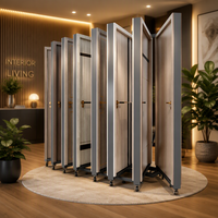 Étagère de présentation coulissante en métal robuste sur mesure, style livre, pour porte en bois, présentoir de salle d'exposition avec roulettes