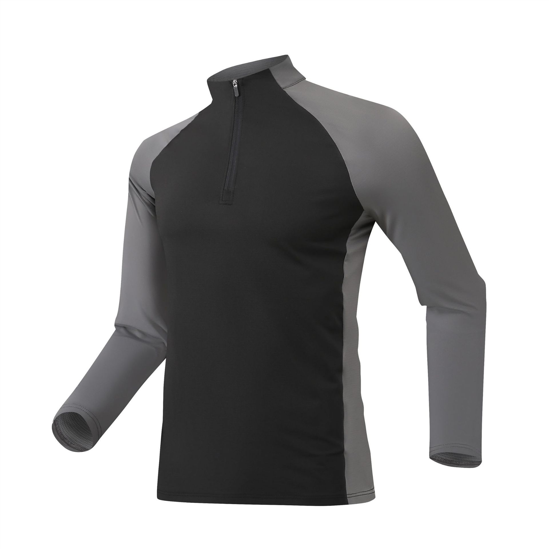 Breathable Elastic Half-zip Stand-up Collar Fleece Pullover Yoga Wear Sportswear Quick-drying Shirt Long-sleeve T-shirt