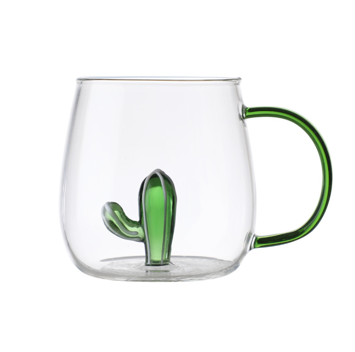 Новые трехмерные креативные стереоскопические прозрачные стеклянные чашки с милыми животными растениями