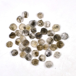 เฮอร์คิเมอร์พลอยดิบแบบหลวมขนาด8-10มม. หินชนิด April birthstone herkimer พลอยหยาบใช้สำหรับทำมือ - Product Image 4