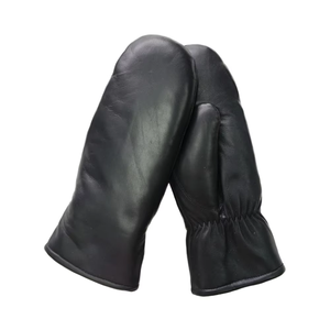 <span class=keywords><strong>Gants</strong></span> d'hiver pour femmes, écologiques, respirants, longueur poignet, chauds et confortables, en cuir véritable et fourrure de mouton brun - Product Image 2