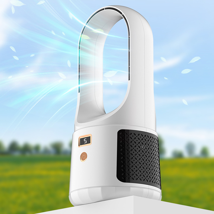 2024 Новинка, лидер продаж, беслопастной USB-вентилятор, портативный офисный Настольный напольный вертикальный мини-вентилятор с дисплеем без лопастного вентилятора