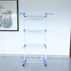 <span class=keywords><strong>3</strong></span>层衣架毛巾架晾衣架洗衣烘干机衣架手风琴室内室外庭院马 - Product Image 6