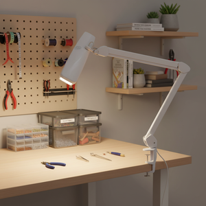 Adjustable Swing Arm <b>LED</b> Desk Lamp with Clamp Dimmable Clip-on Reading <b>Light</b> Full Work <b>Light</b> for Home Office Study - Product Image 6