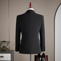 Costume Zhongshan pour homme, style national, nouveau, chinois, à fermeture éclair, perlé, haut de gamme, noir, col montant, pour mariage et fiançailles