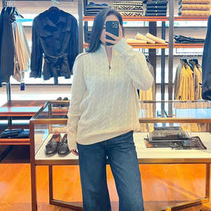 Классический женский свитер на осень/зиму 2025: винтажный кардиган на молнии с вышивкой, приталенный трикотаж - Product Image 4