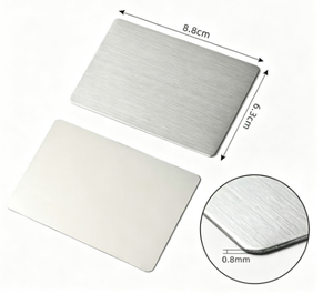 Plaque rectangulaire en acier inoxydable poli pour artisanat - Product Image 3