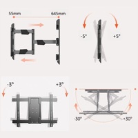 Soporte de montaje en pared de TV de movimiento completo resistente A11 soportes de TV giratorios de inclinación articulados de acero para LCD y Plasma