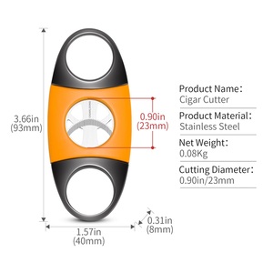CIGARLOONG Ciseaux à cigares modernes personnalisables avec logo, très vendus, portables, en acier inoxydable épaissi, tranchants, diamètre 23 mm, modèle <span class=keywords><strong>CLE</strong></span>-24B1 - Product Image 5