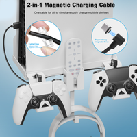Support mural pour console de jeu, support pour accessoires PS5 Slim, support pour manette, support pour casque, support de rangement