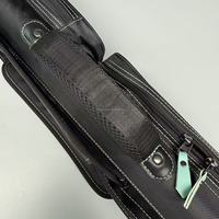 Estuche de Alta Calidad para Tacos de Billar, Seis Compartimentos, 2x4, Ligero, Impermeable, con Parches de Marca