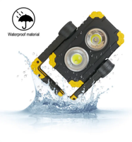 Projecteur LED COB portable, étanche, rechargeable par USB, double LED, lampe torche, éclairage de travail pour mécaniciens et situations d'urgence
