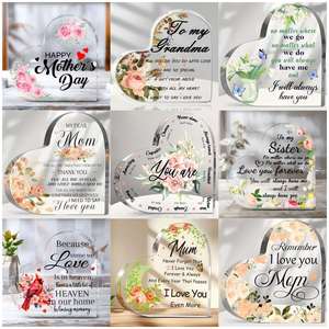 Cœurs en acrylique pour la maison, le bureau, la table, l'étagère – Versets bibliques inspirants et citations – Cadeau chrétien pour femmes – Louange à Dieu - Product Image 1