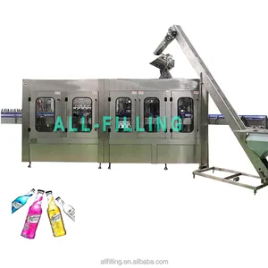 Linea di produzione automatica di imbottigliamento del vino della bottiglia di vetro 3 in1 di piccola capacità macchina di rifornimento della birra