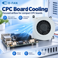 Ventilateur centrifuge DC D-fan, mini ventilateur centrifuge en plastique de 75 mm, ventilateur de refroidissement 5V/12V/24V pour le refroidissement des cartes CPC