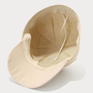 หมวกฟางสไตล์ญี่ปุ่น ดีไซน์เรียบง่าย ทันสมัย สำหรับผู้หญิง ป้องกันแสงแดด ตกแต่งด้วยการเย็บแบบสดใส หมวกเบสบอลทำจากฟางกระดาษและผ้าฝ้าย - Product Image 5