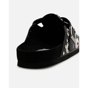 Zuecos Punk Personalizados <span class=keywords><strong>de</strong></span> Cuero PU con Bordado <span class=keywords><strong>de</strong></span> Esqueleto para <span class=keywords><strong>Hombre</strong></span>, Zuecos Antideslizantes para Mujer, Servicios <span class=keywords><strong>de</strong></span> Fabricación <span class=keywords><strong>de</strong></span> Zapatos Personalizados - Product Image 3