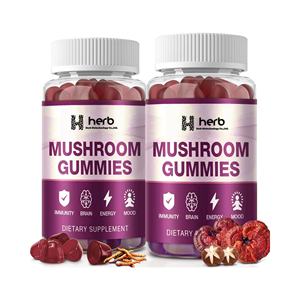 Gomitas de Hongos Veganas Orgánicas de Marca Privada OEM/ODM para el Apoyo del Sistema Inmunológico y Aumento de Energía para Adultos - Product Image 1