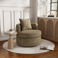 ATUNU Modernes Weiches Einzelsofa mit 360-Grad-Drehfunktion °   Drehbarer Sessel für Große Heimbüros und Open-Plan-Wohnzimmer