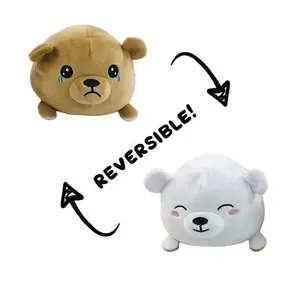 Oso de peluche Reversible de San Valentín, juguete de peluche Kawaii