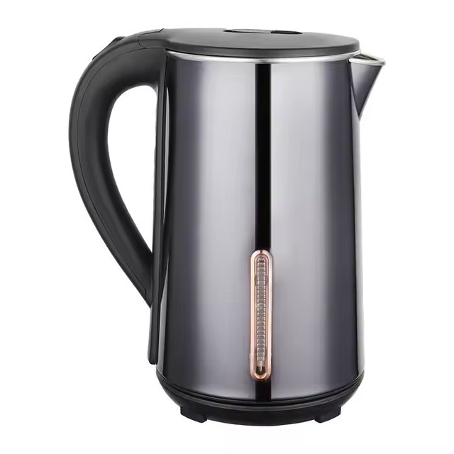 High-end Quality 1.8L Electric Kettle with Double-layer Design Stainless Steel Insulated Kettle for Home and Office Use