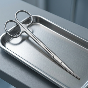 Ciseaux chirurgicaux manuels en acier inoxydable médical, pointe droite et courbée, certifiés CE Classe I, pour chirurgie esthétique et plastique - Product Image 5