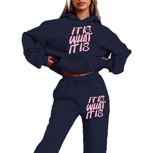 Completo da donna vintage di tendenza, maglione con cappuccio a maniche lunghe autunnale, fantasia leopardata, 100% nylon, completo - Product Image 5