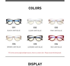 Monturas de Gafas de Moda con Diseño de Ojo de Gato, Personalizables con Logotipo, Bloqueo de Rayos Azules, TR90, Anti Luz Azul, para Mujer - Product Image 6