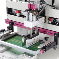 Rotatorio de alta velocidad máquina de impresión de pantalla plana 6 Estación de pantalla de la máquina de la impresora para PCB de la cubierta del teléfono celular