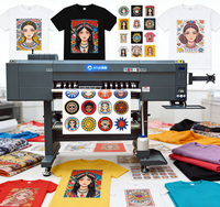 Imprimante jet d'encre DTF 70 cm 5 têtes I3200 12 couleurs CMYK/ORGB pour transfert sur T-shirt et vêtements avec four haute vitesse