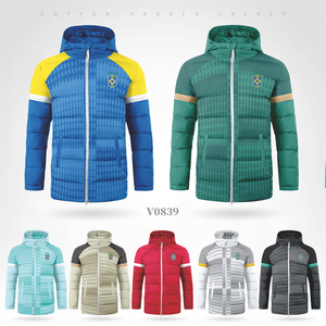 Veste d'hiver personnalisée coupe-vent pour homme, veste courte en duvet avec capuche, logo imprimé, veste matelassée courte, manteau court en duvet - Product Image 5