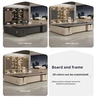 Ensemble de bureau et de chaise de direction de luxe léger, mobilier de bureau en bois personnalisable avec un design minimaliste moderne