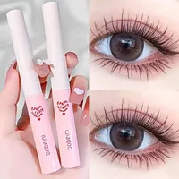Mascara à brosse ultra-fine, maquillage en fibres de soie, allonge les cils, imperméable, séchage rapide, mascara mat brun noir, cosmétiques