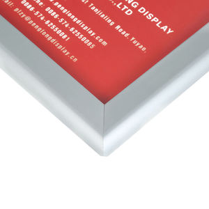 32 Mét hồ sơ mitred góc nhôm <span class=keywords><strong>Chrome</strong></span> Áp phích kỹ thuật số in quảng cáo hình ảnh A4 khuyến mãi bấm vào Snap khung cho tường - Product Image 2