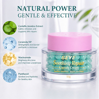 Crème réparatrice apaisante en capsules pour peaux sensibles, apaise et répare les dommages du soleil, soin de la barrière cutanée, hydratant pour le visage