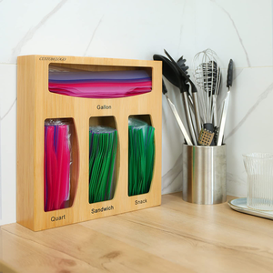 Ziplock-organizador de almacenamiento para cajón de cocina, bolsa de bambú, Compatible con Ziploc, <span class=keywords><strong>Solimo</strong></span> - Product Image 3