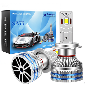 Nuevos Faros LED para Auto de 150W 2026, 40000 Lúmenes, Sin Errores Canbus, Bombillas LED con Sistema de Enfriamiento de Doble Tubo de Cobre H7 H4 - Product Image 1