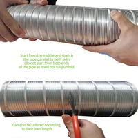 HVAC Lakeso HVAC Lakeso Conduit en aluminium flexible semi-rigide pour la ventilation HVAC