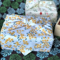 MM 70cm Tissu Furoshiki en Coton à Motifs Floraux Lapin pour Boîtes Bento, Cadeaux de Fête de Noël, Cadeaux de Fêtes, Style Japonais