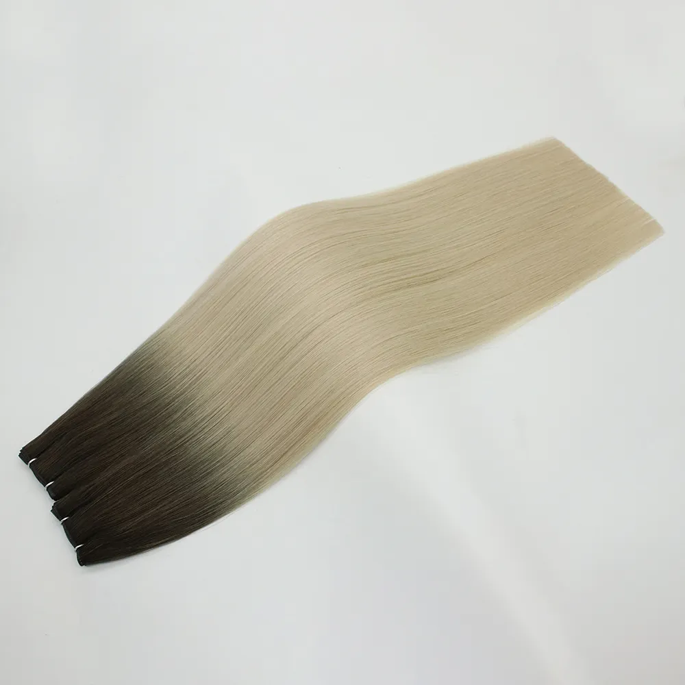 Fangcun Wholesale Virgin Hair Vendors Human Hair Extension Light Color Genius Hair Weft