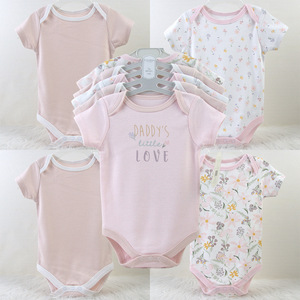 100% coton infantile pyjamas nouveau-né cinq pièces costume barboteuse bébé vêtements