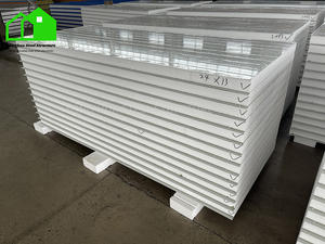 Panneaux sandwich à âme en <span class=keywords><strong>laine</strong></span> <span class=keywords><strong>de</strong></span> verre/<span class=keywords><strong>laine</strong></span> <span class=keywords><strong>de</strong></span> <span class=keywords><strong>roche</strong></span>/EPS, en acier PPGI, résistant à l'eau, anti-feu, design moderne, prix bas - Product Image 6