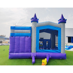 Castillo Inflable Comercial Azul y Morado <span class=keywords><strong>con</strong></span> Tobogán, Castillo Hinchable Personalizado <span class=keywords><strong>con</strong></span> <span class=keywords><strong>Piscina</strong></span> de Agua <span class=keywords><strong>para</strong></span> Uso en Interiores y Exteriores - Product Image 3