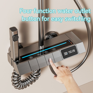Set <span class=keywords><strong>doccia</strong></span> in lega di alluminio con <span class=keywords><strong>doccia</strong></span> calda e fredda intelligente <span class=keywords><strong>per</strong></span> bagno e Hotel - Product Image 3