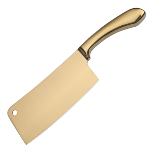 Juego de cuchillos de cocina al por mayor con revestimiento de titanio dorado, cuchillos de chef de acero inoxidable con mango hueco, 5 piezas para cocina doméstica, bricolaje, OEM, OD - Product Image 4